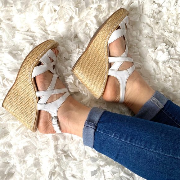 b.o.c. Shoes - BOC Born Concepts Strappy White Wedge Sandal